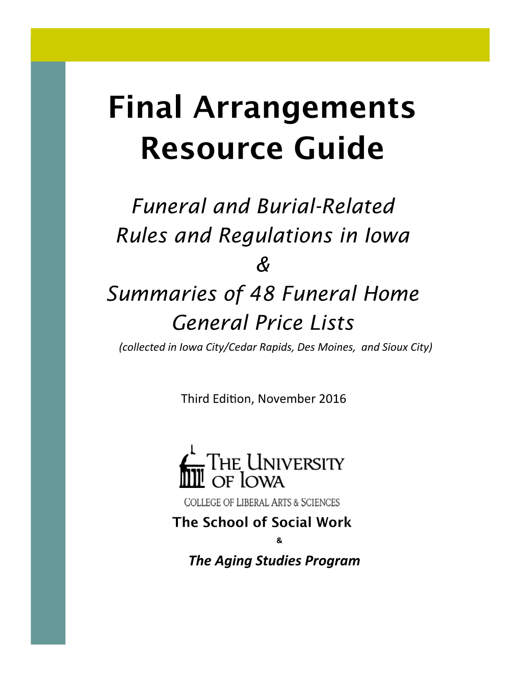 Final Arrangements Resource Guide