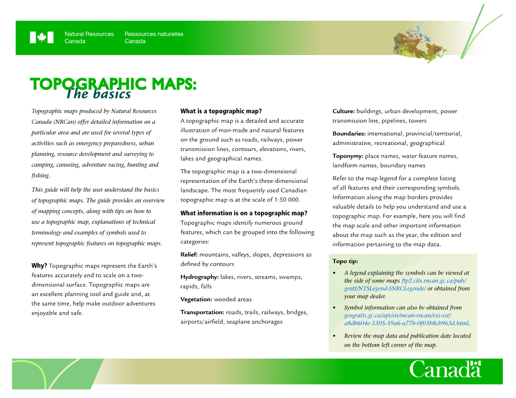 Topographic Maps: the Basics