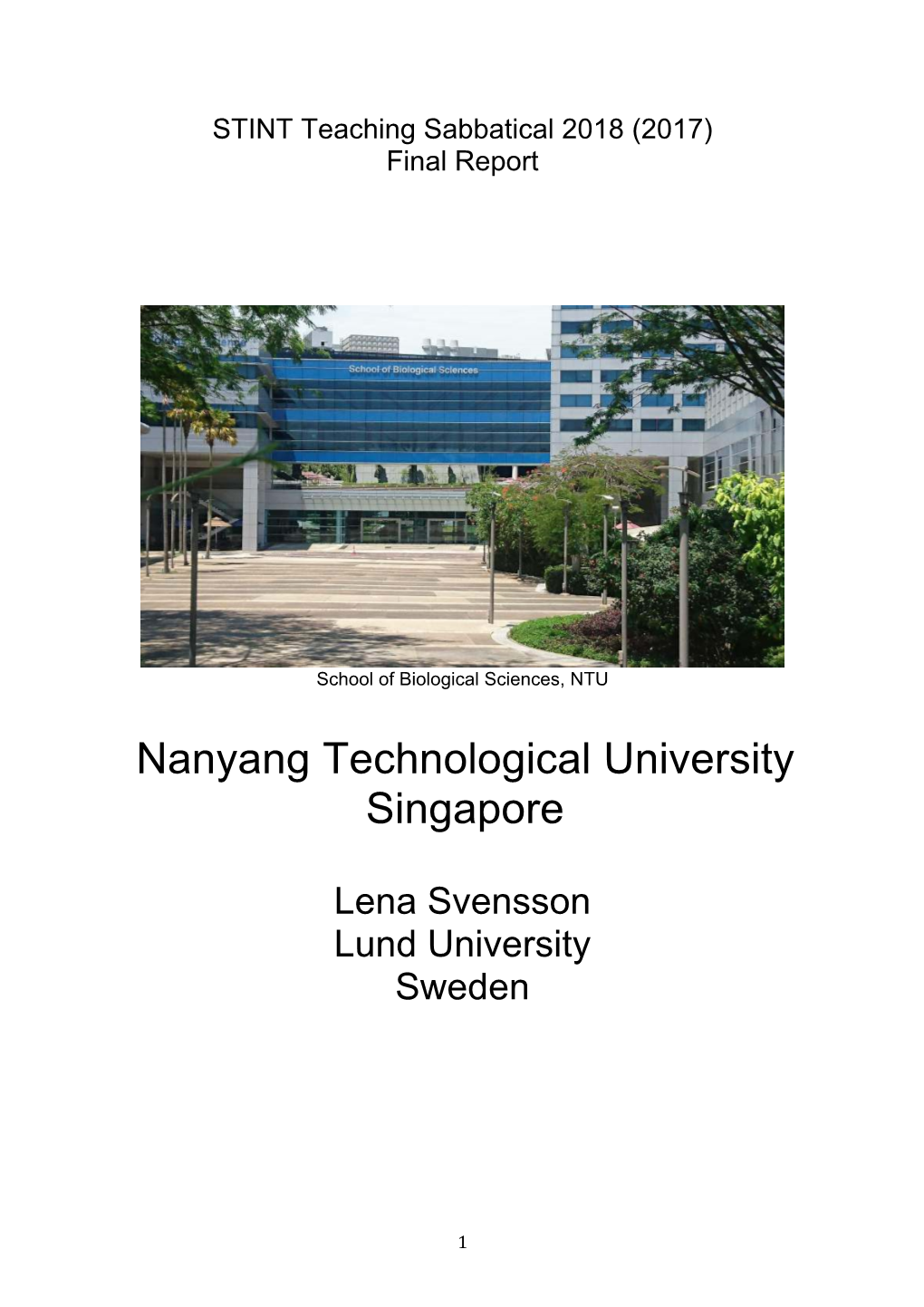 Nanyang Technological University Singapore