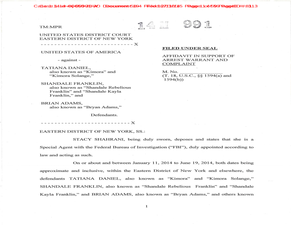 Case 1:14-Mj-00991-JO Document 19 Filed 12/11/14 Page 1 of 59 Pageid