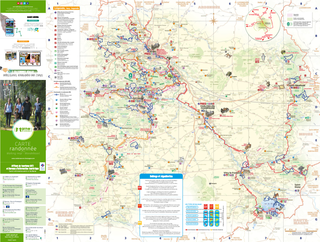 Randonnée Walking Map - Wandelkaart