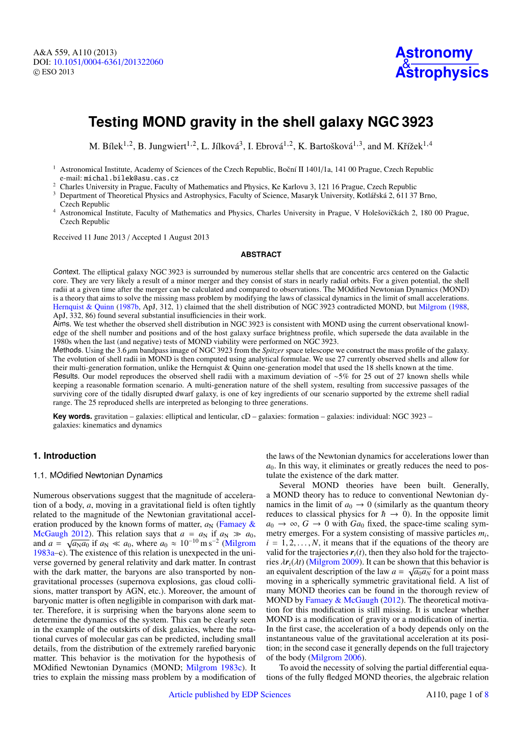 Testing MOND Gravity in the Shell Galaxy NGC 3923