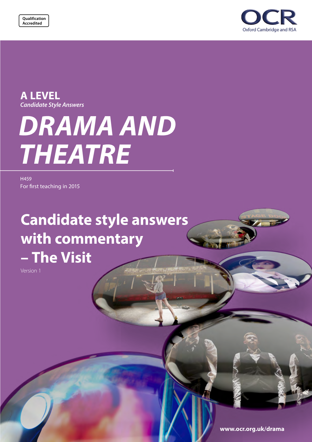 OCR a Level Drama and Theatre Candidate Style Answers With