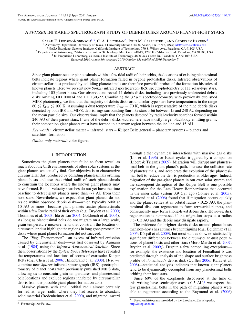 A Spitzer Infrared Spectrograph Study of Debris Disks Around Planet-Host Stars