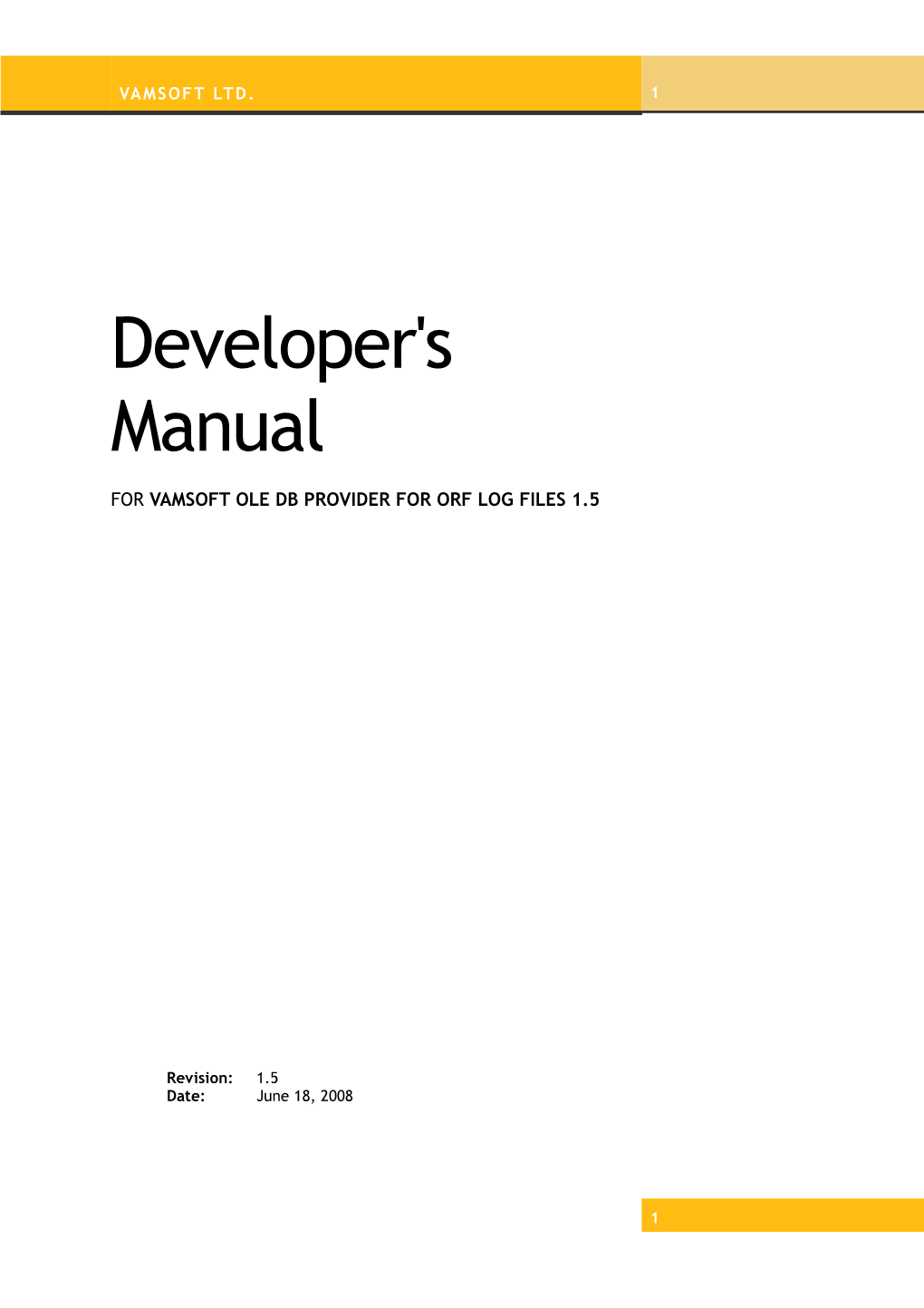 Developer's Manual