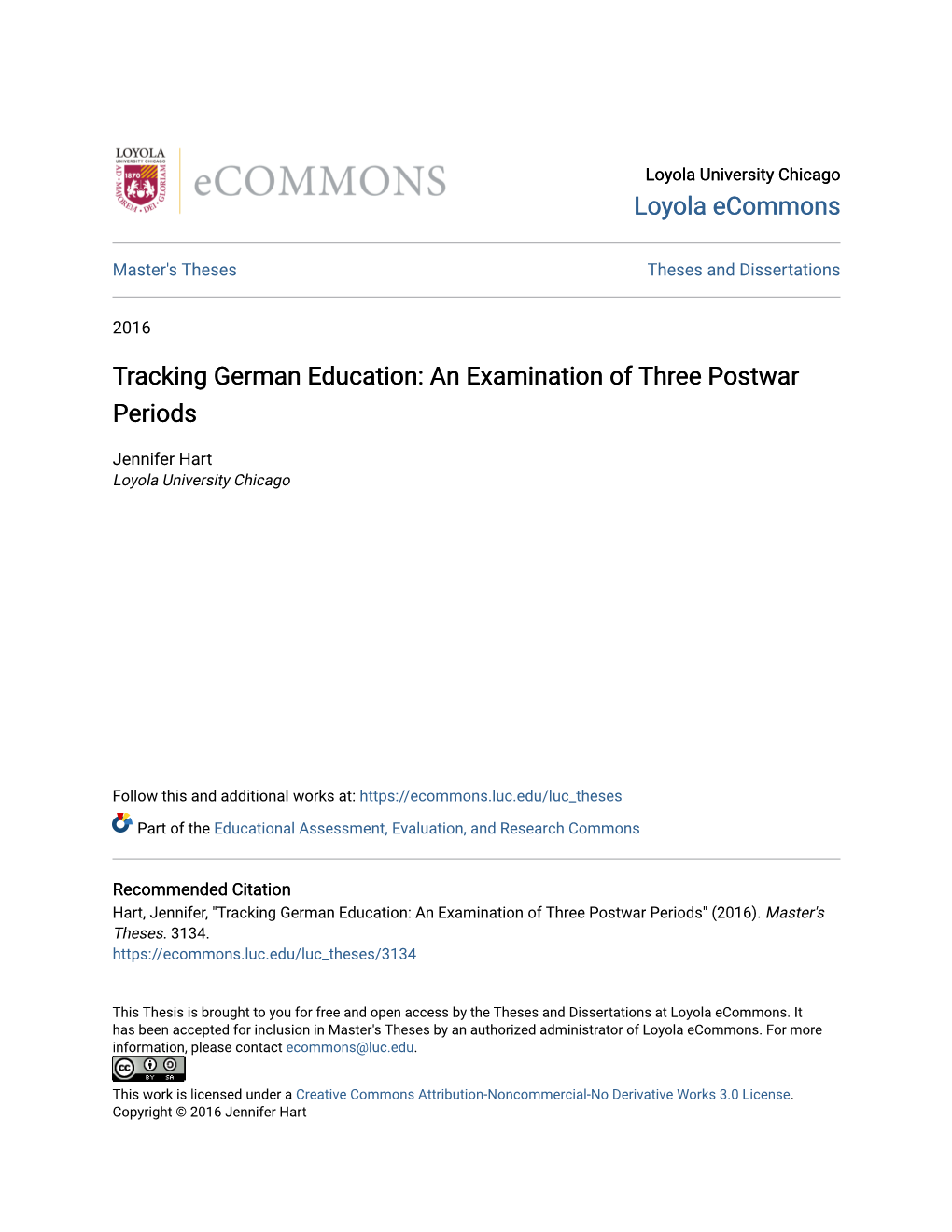 Tracking German Education: an Examination of Three Postwar Periods