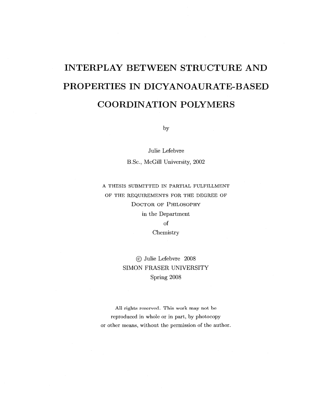 Interplay Between Structure and Properties in Dicyanoaurate-Based Coordination Polymers