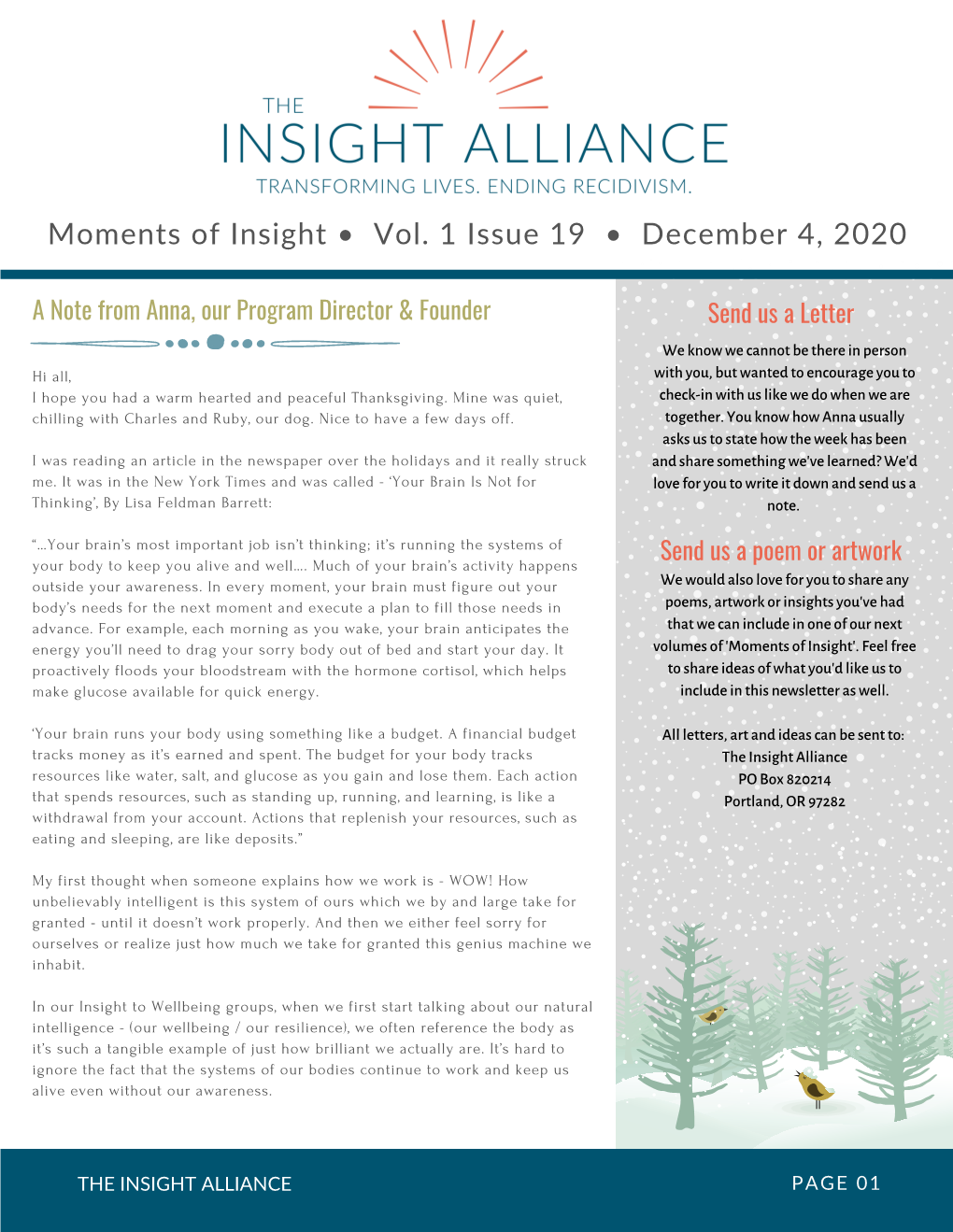 Moments of Insight, Volume 1, Issue 19
