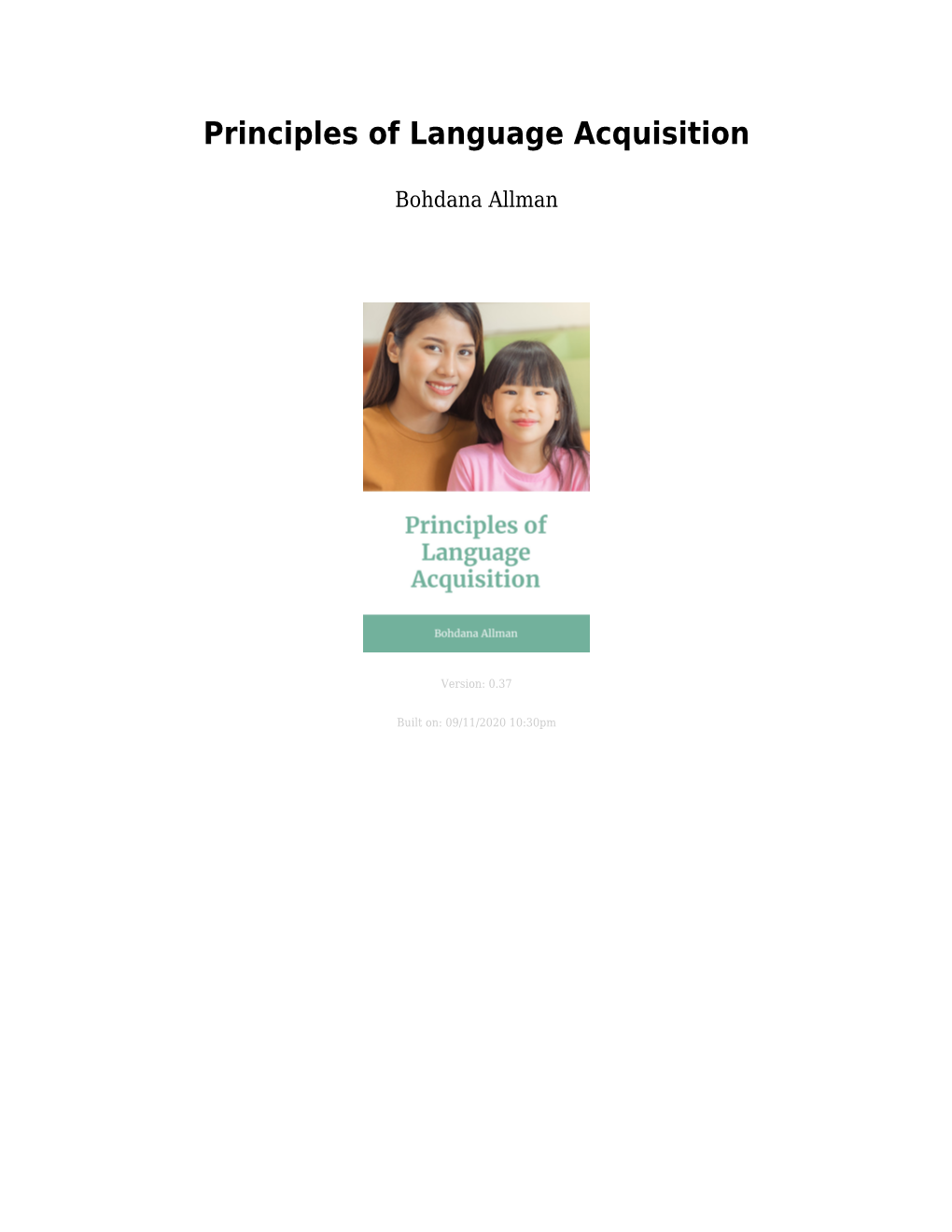 Input and Second Language Acquisition