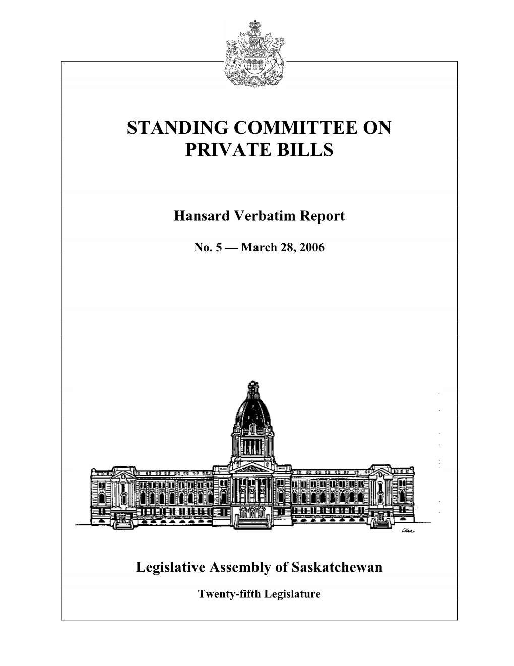 March 28, 2006 Private Bills Committee