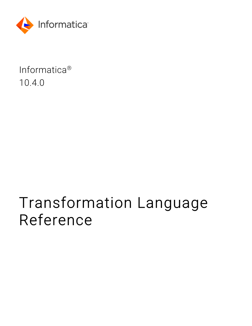 Transformation Language Reference