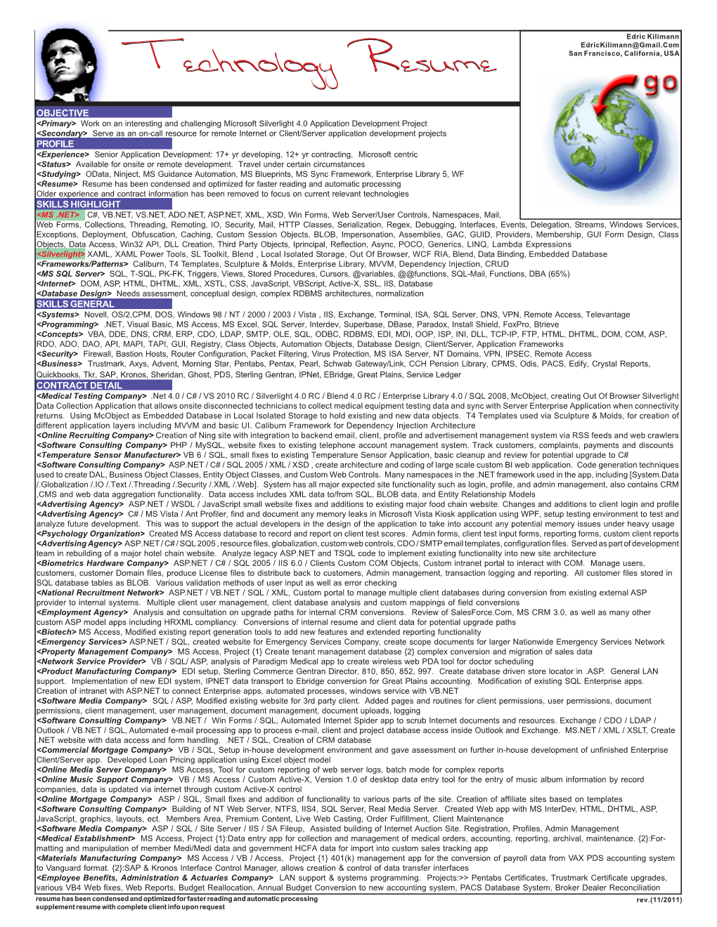 Technology Resume Technology Resume