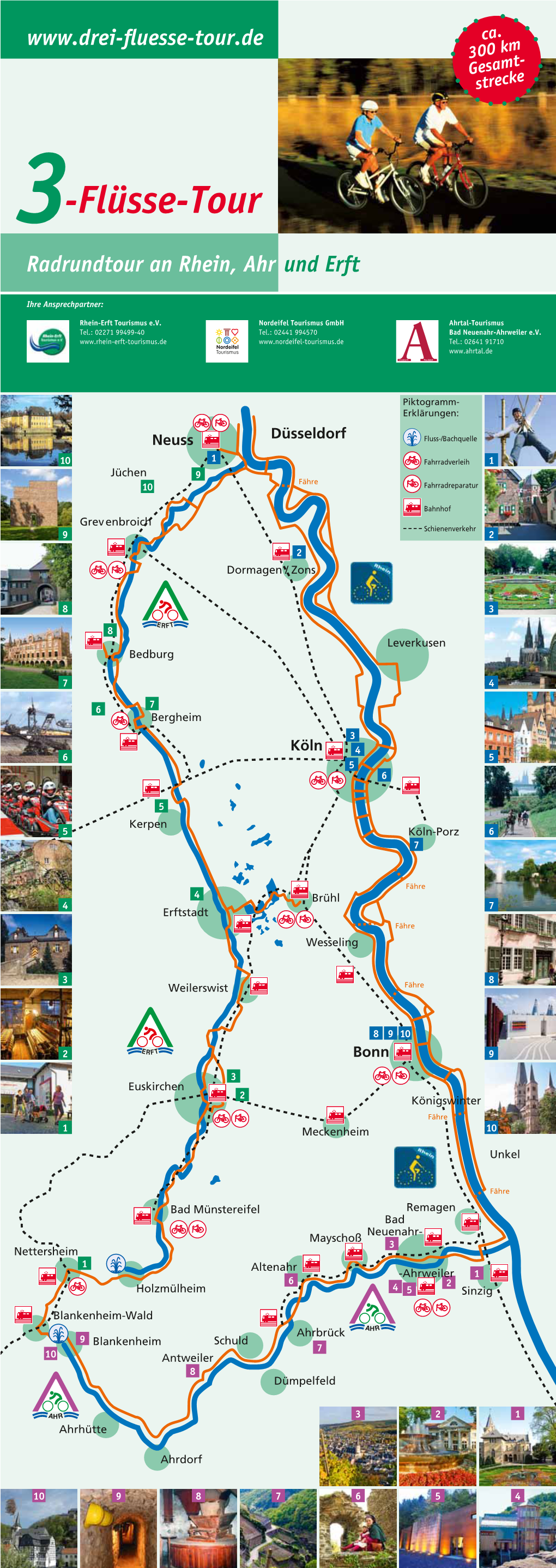 3-Flüsse-Tour Radrundtour an Rhein, Ahr Und Erft