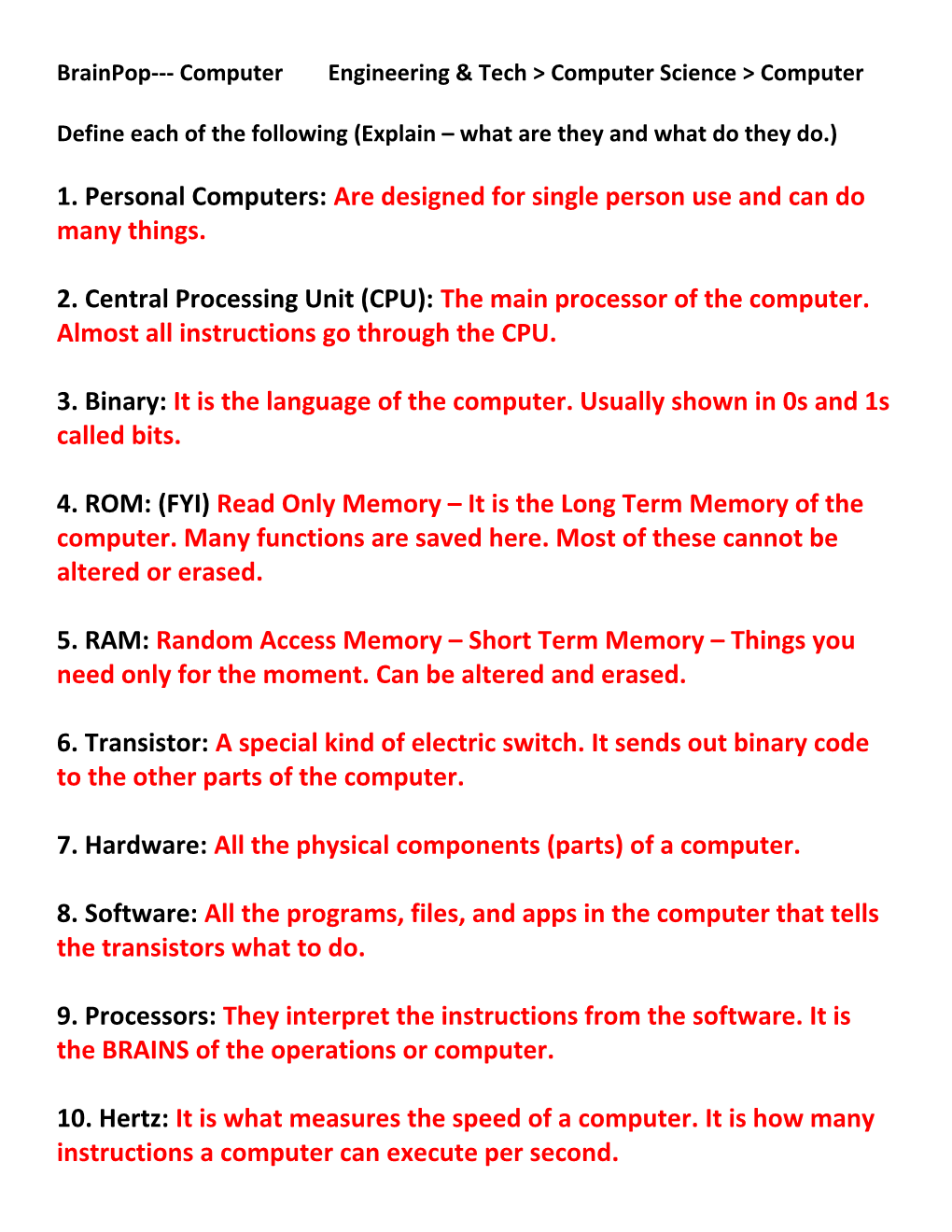 Brainpop Computer Engineering & Tech > Computer Science > Computer