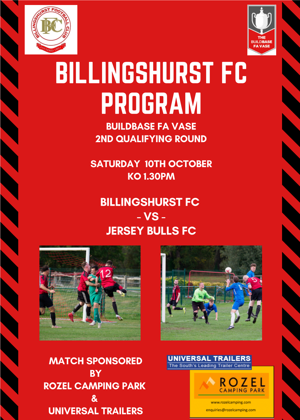 Billingshurst Fc Program Buildbase Fa Vase 2Nd Qualifying Round