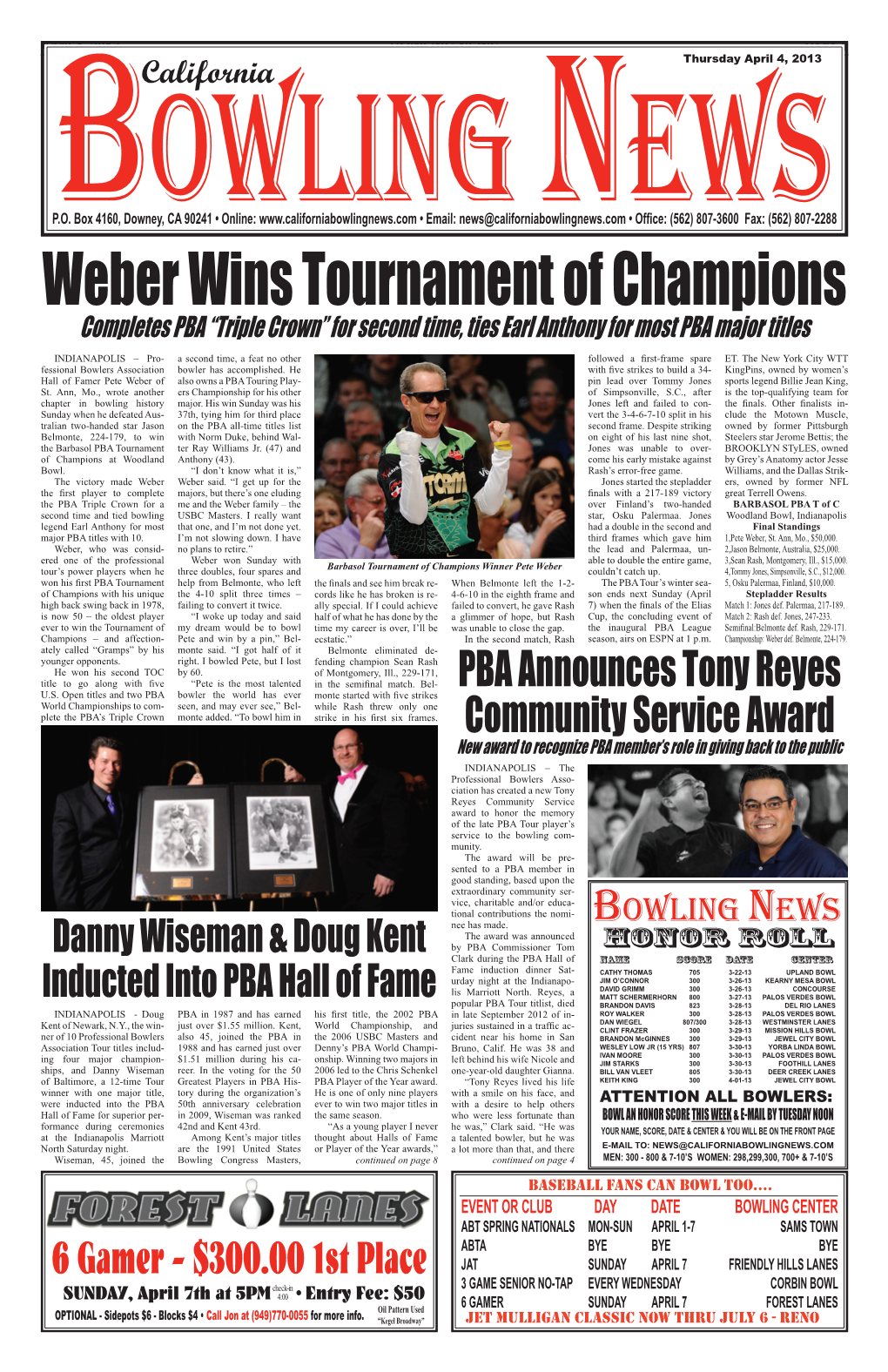 Weber Wins Tournament of Champions