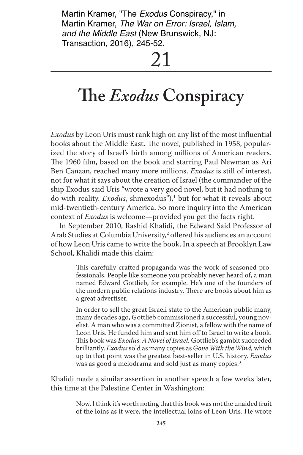 The Exodus Conspiracy (Pdf)
