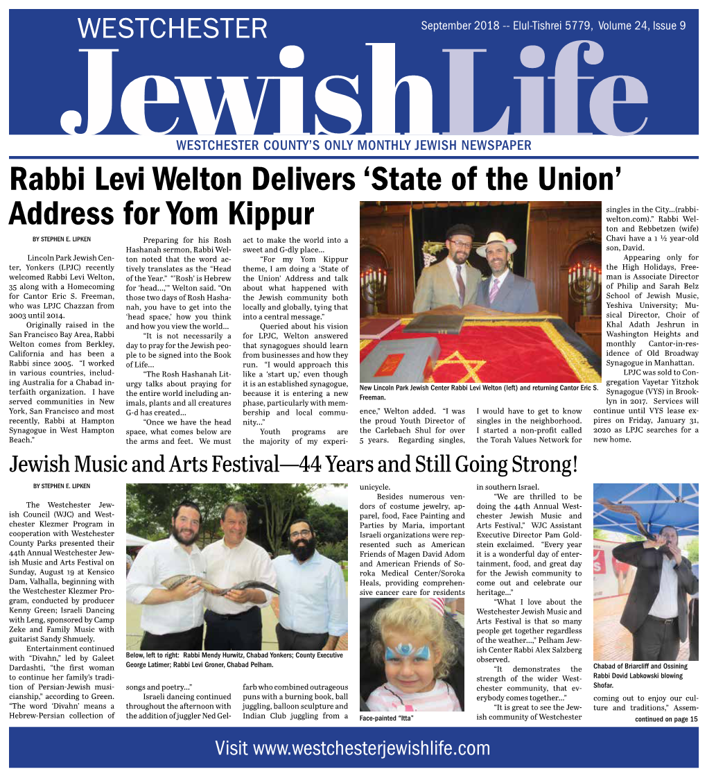 Rabbi Levi Welton Delivers ‘State of the Union’
