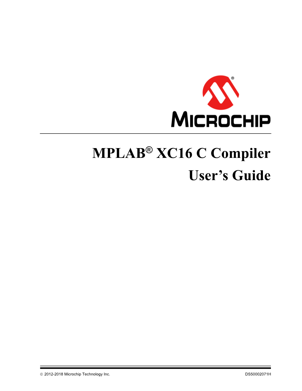 MPLAB XC16 C Compiler Users Guide
