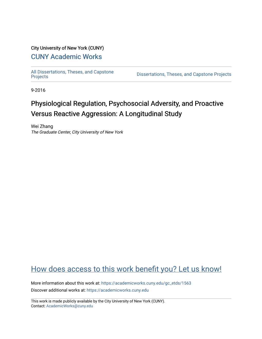 Physiological Regulation, Psychosocial Adversity, and Proactive Versus Reactive Aggression: a Longitudinal Study