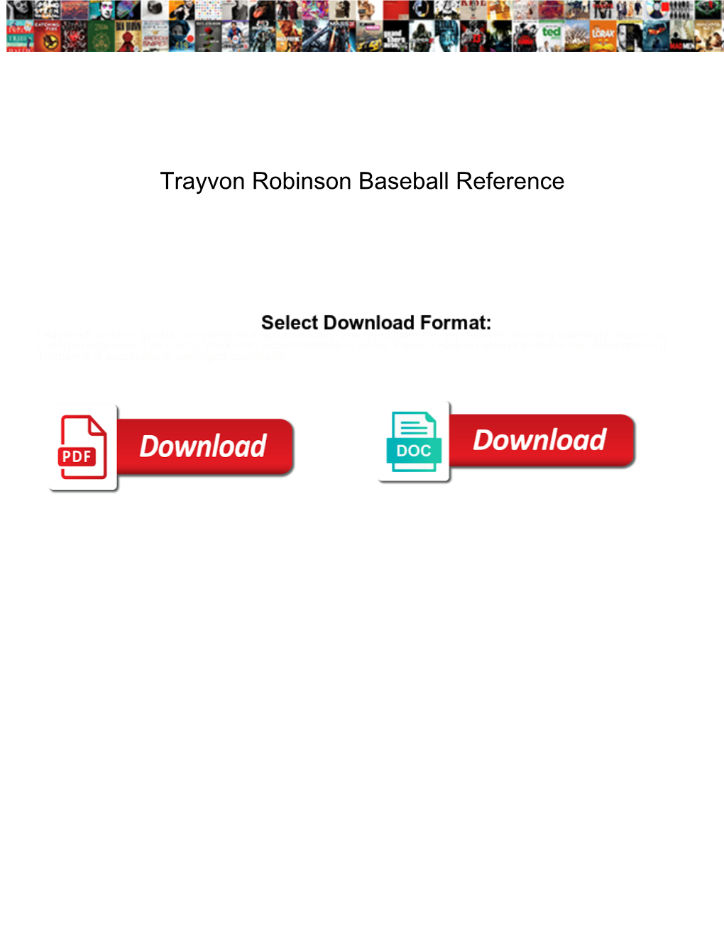 Trayvon Robinson Baseball Reference