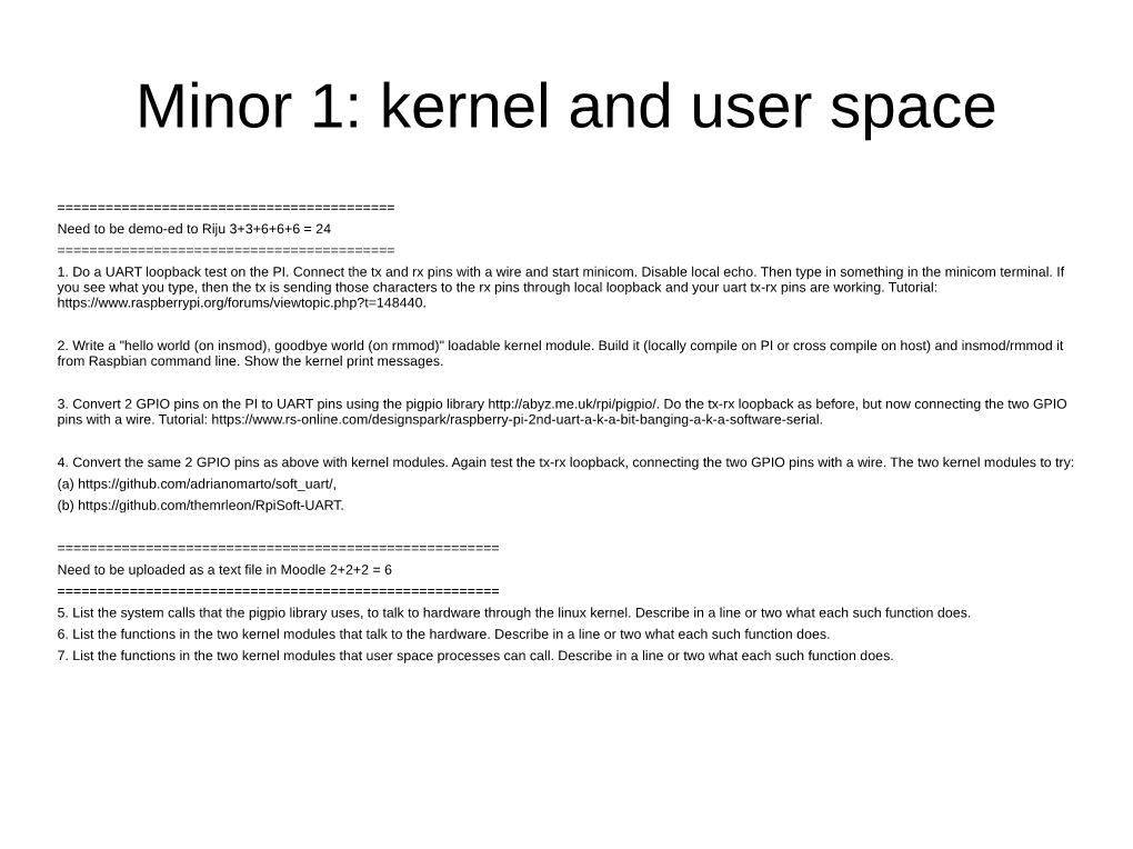 Kernel and User Space