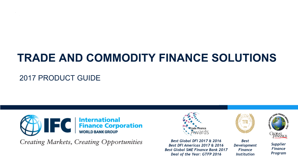 Trade and Commodity Finance Solutions