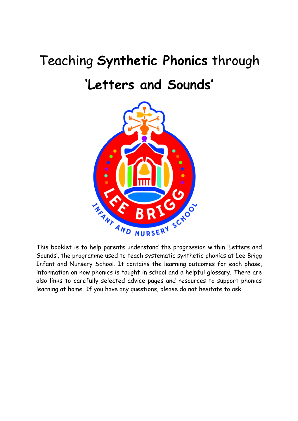 Teaching Synthetic Phonics Through 'Letters and Sounds'