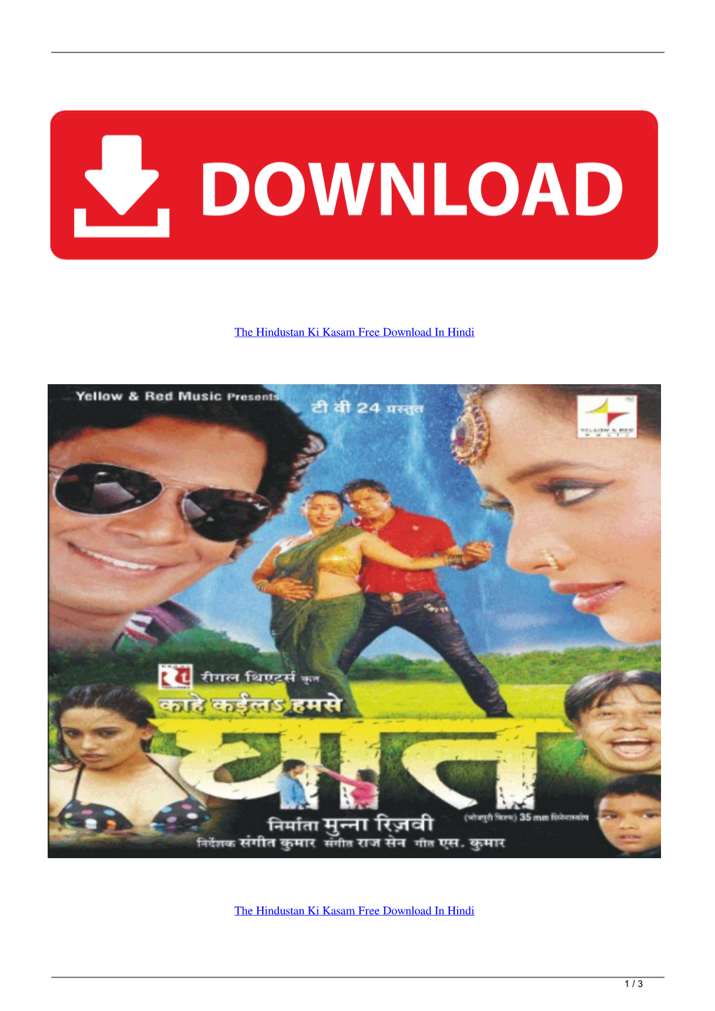 The Hindustan Ki Kasam Free Download in Hindi