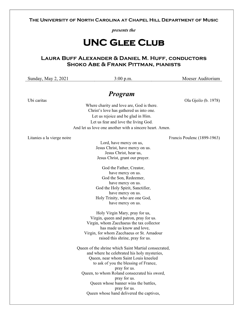 UNC Glee Club