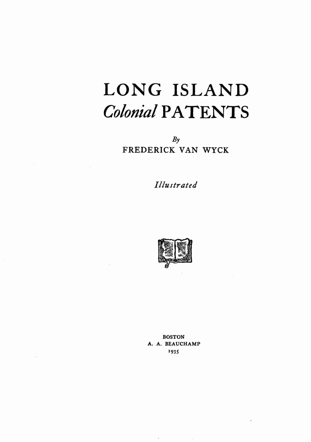 LONG ISLAND Colonid PATENTS