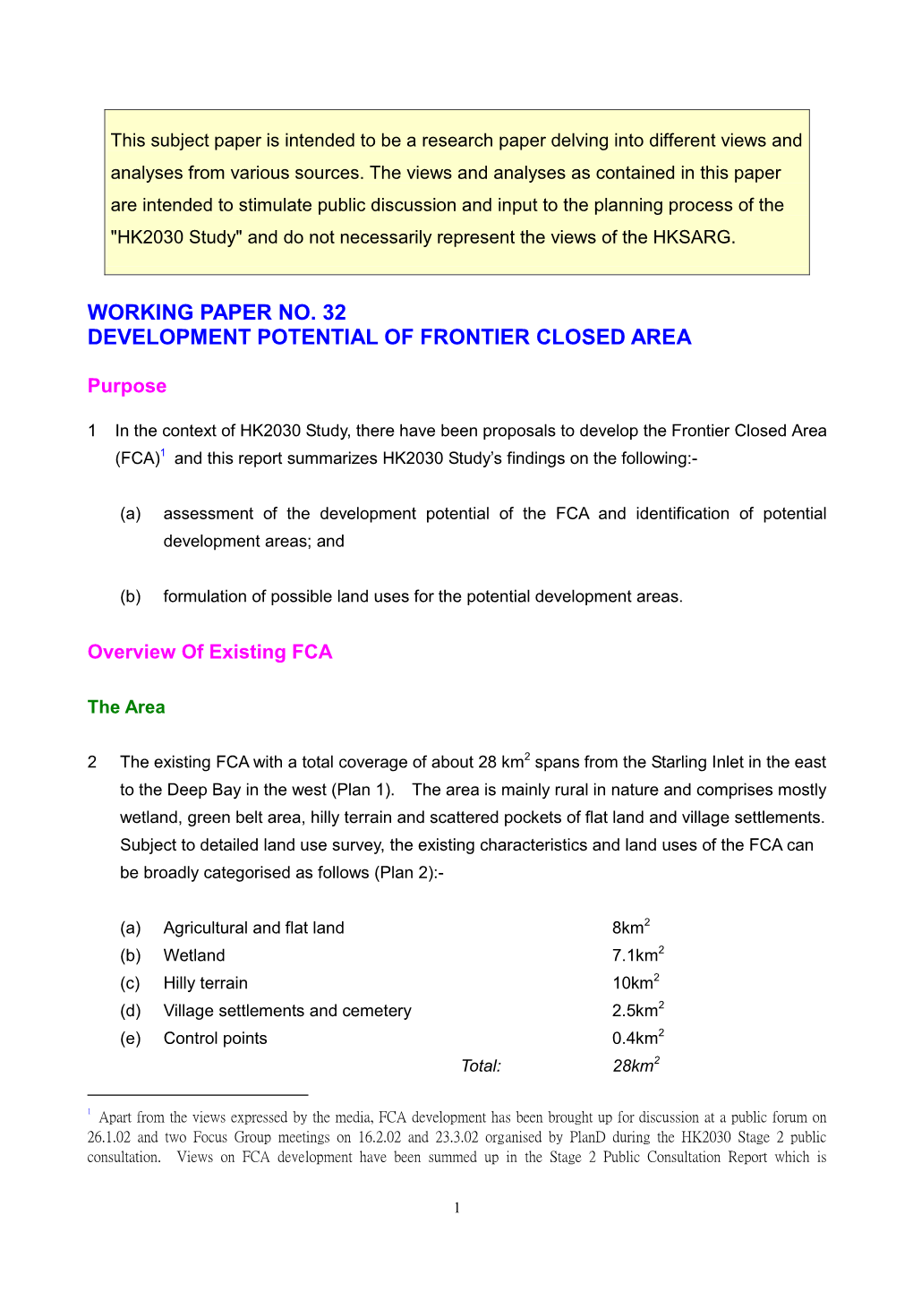 Idenfitifcation of Possible Uses Within The