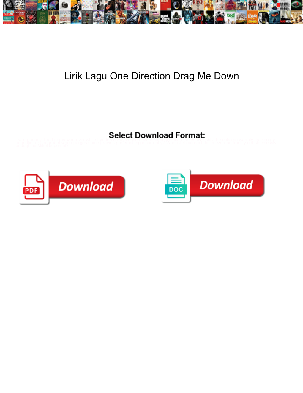 Lirik Lagu One Direction Drag Me Down