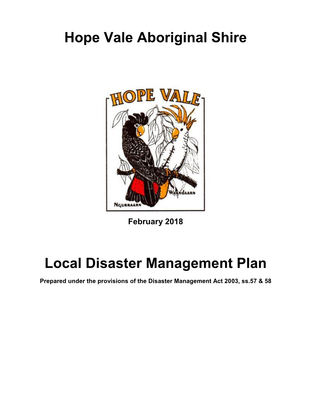 Local Disaster Management Plan