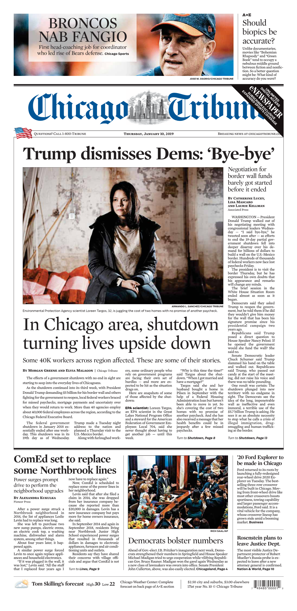 'Bye-Bye' in Chicago Area, Shutdown Turning Lives Upside Down