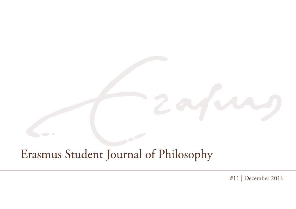 Erasmus Student Journal of Philosophy