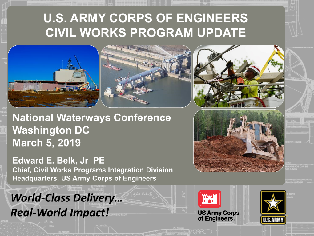 USACE Civil Works Program Update