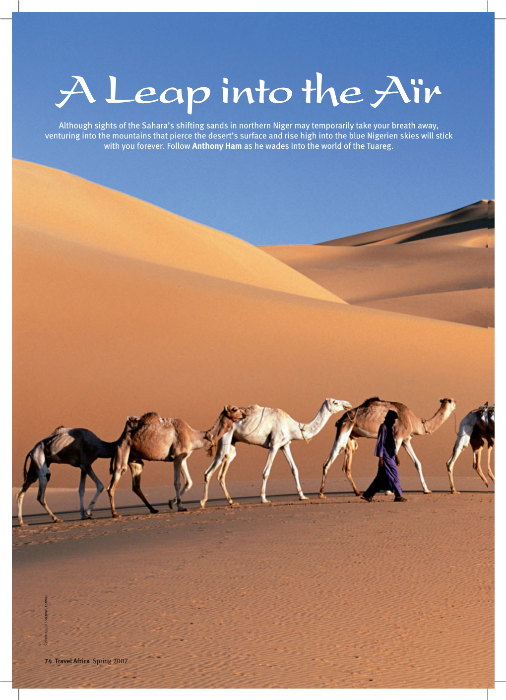 Travel Africa (Spring 2007), 'A Leap Into the Aïr'