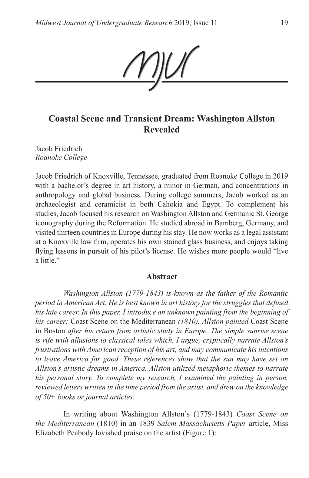 Coastal Scene and Transient Dream: Washington Allston Revealed