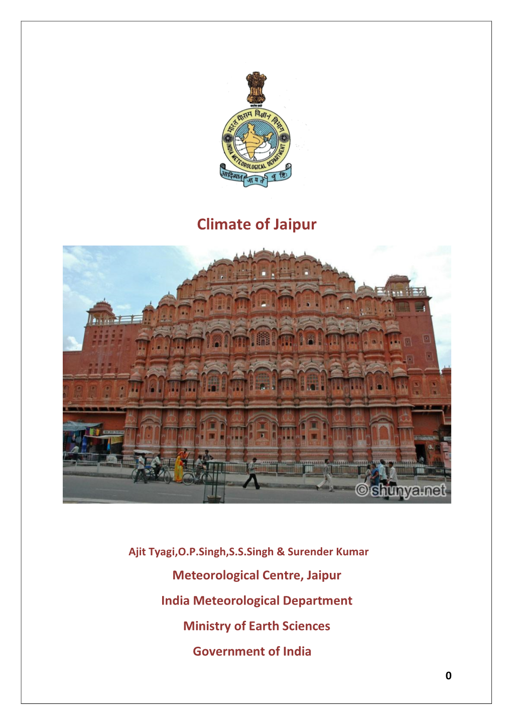 Climate of Jaipur