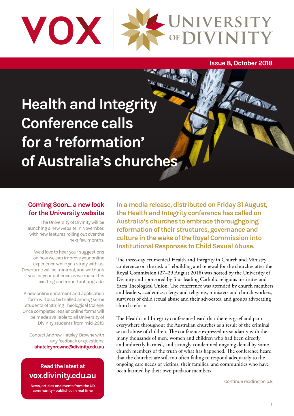 'Reformation' of Australia's Churches