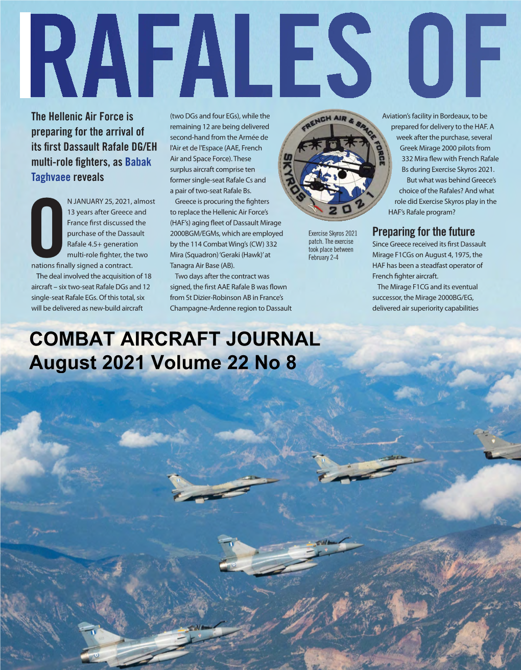 COMBAT AIRCRAFT JOURNAL August 2021 Volume 22 No 8