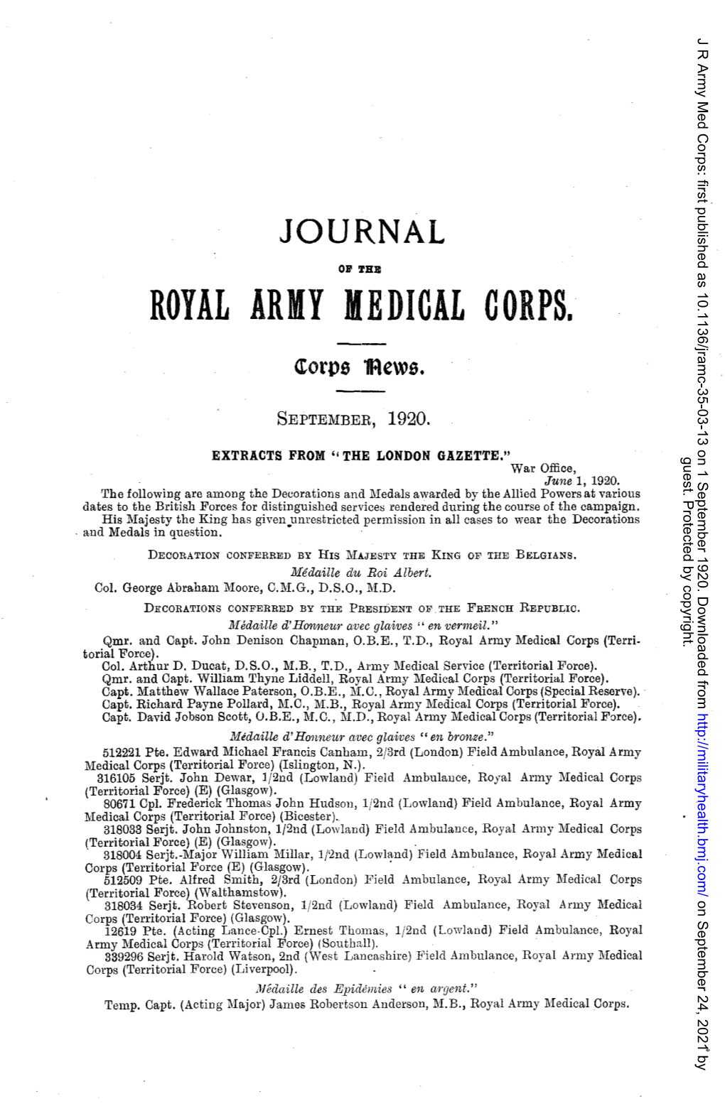 Royal Army Medical Corps