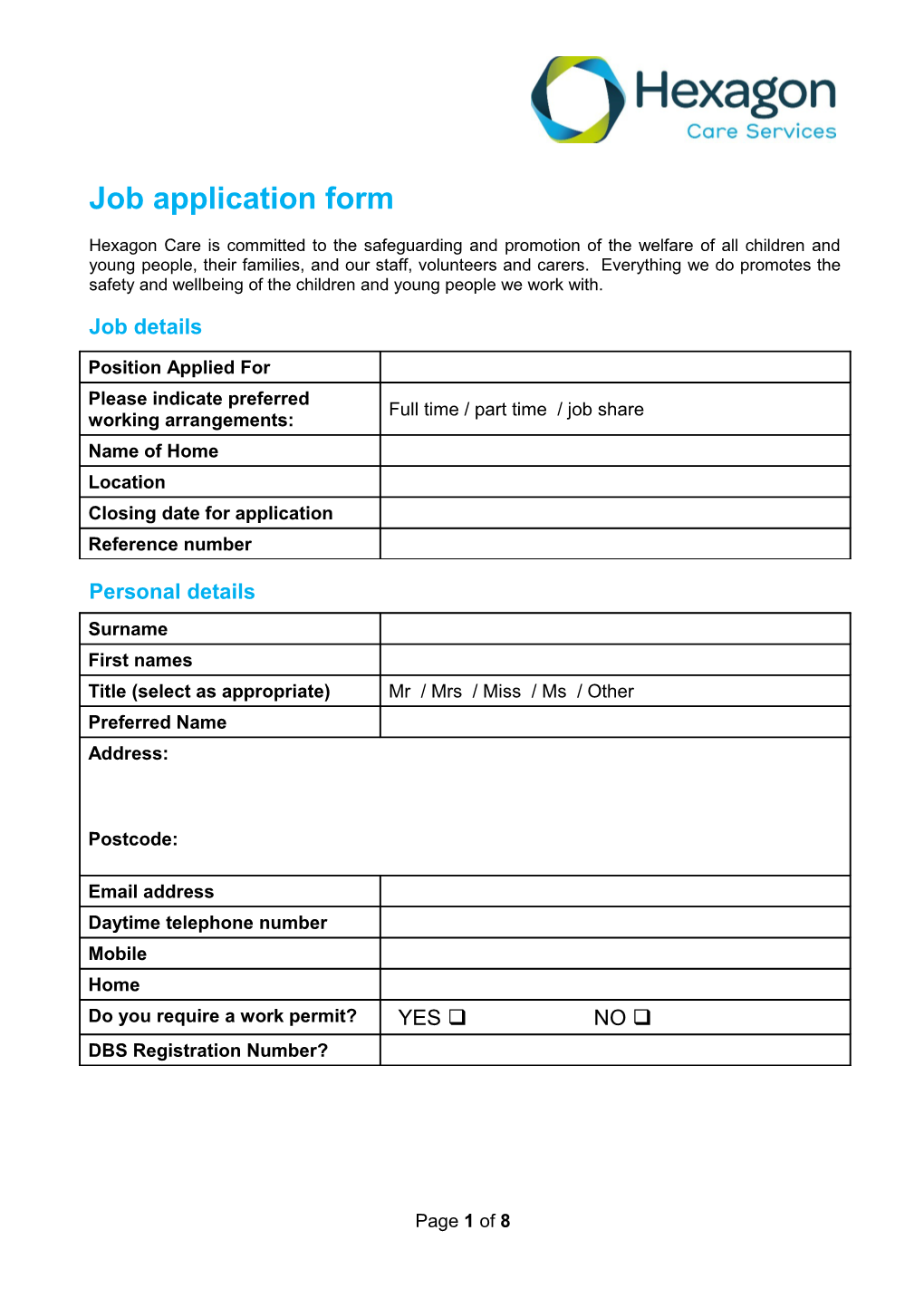 Job Application Form s13