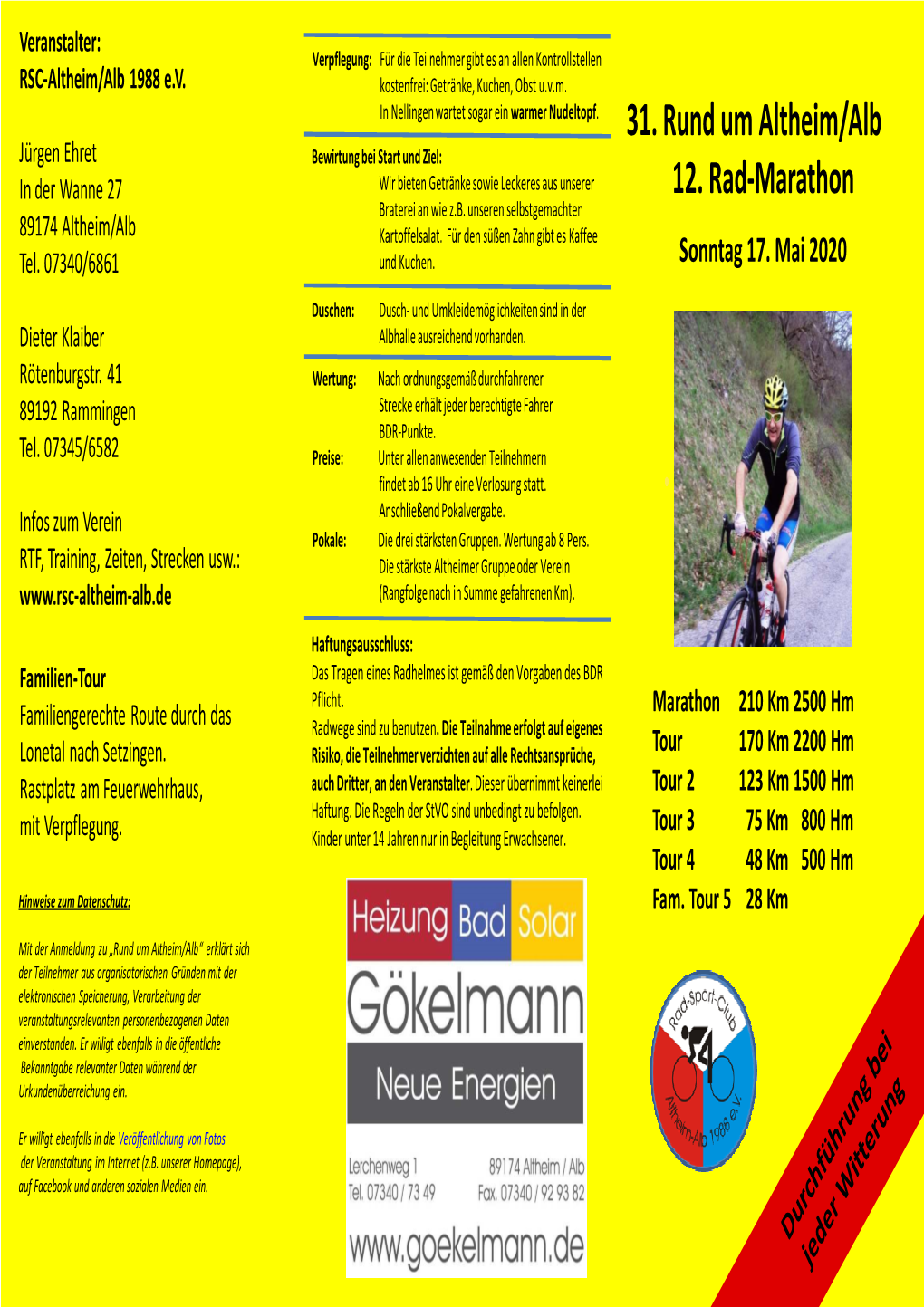 31. Rund Um Altheim/Alb 12. Rad-Marathon