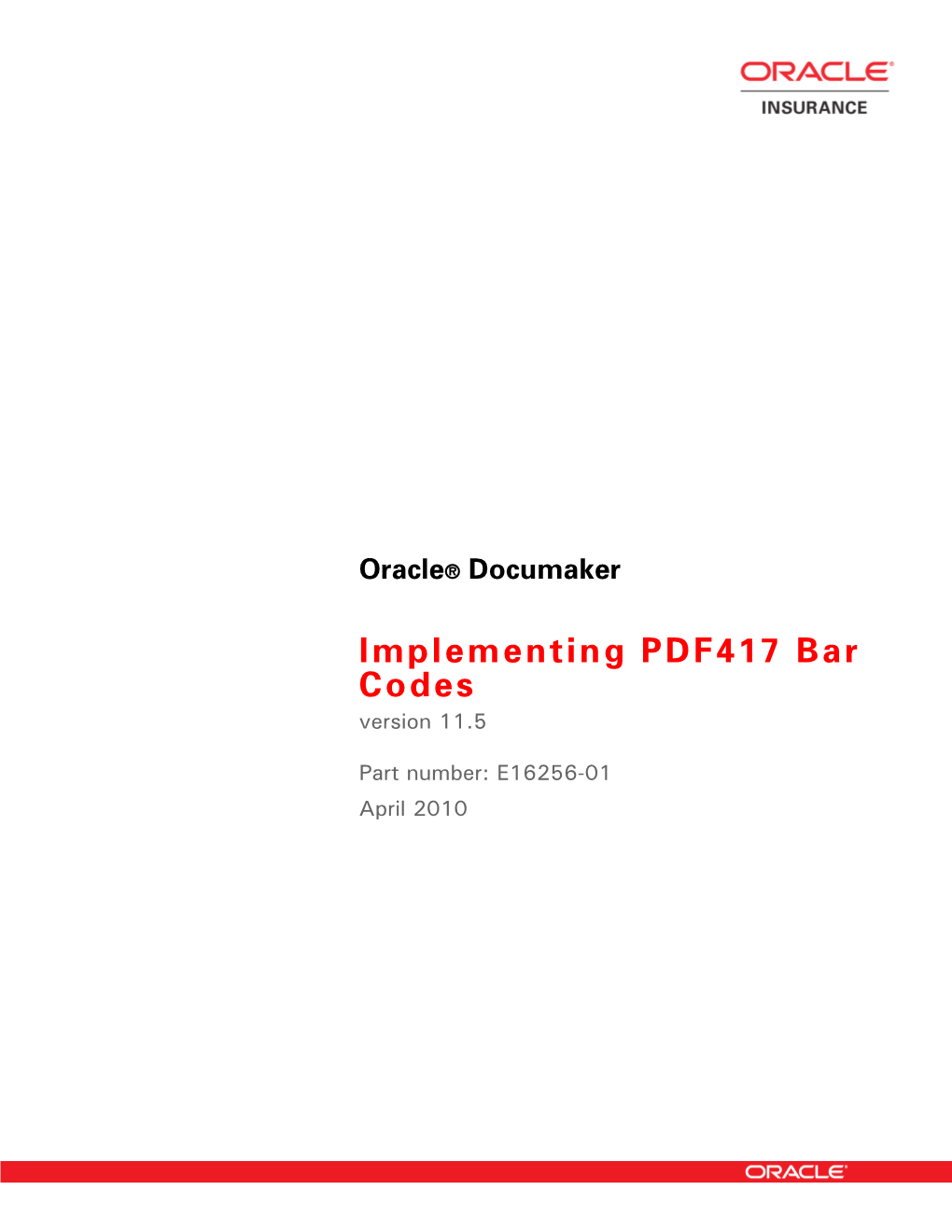 Implementing PDF417 Bar Codes Version 11.5