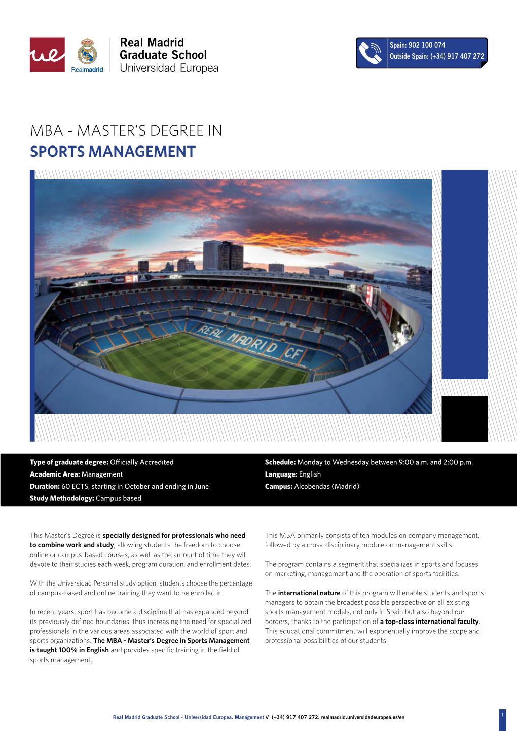 Mba - Master’S Degree in Sports Management