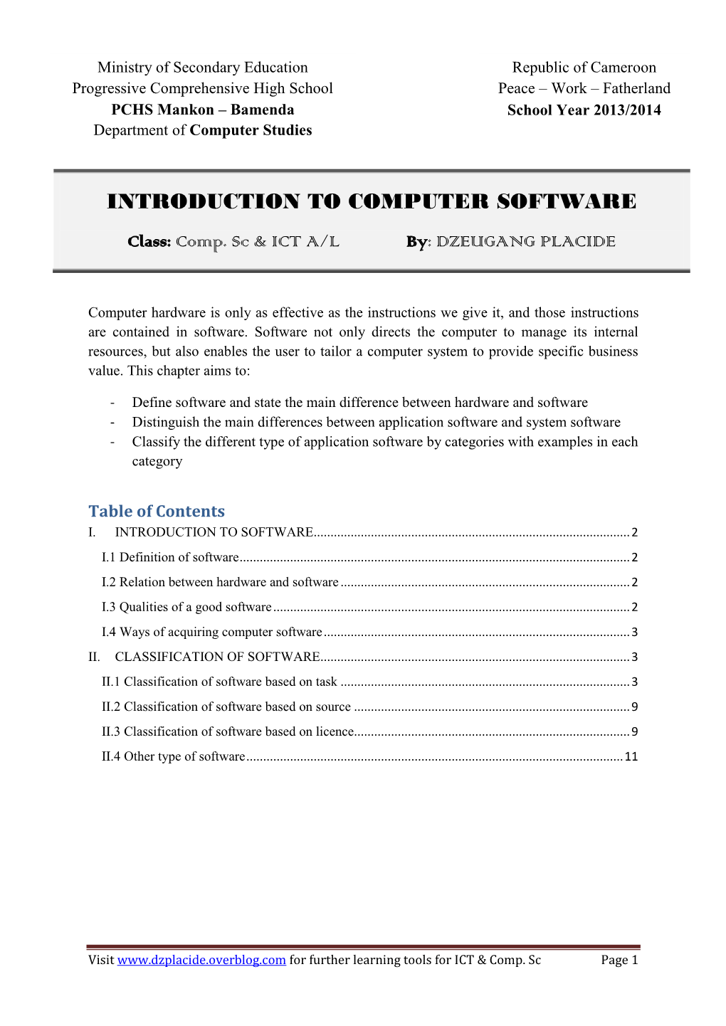 Introduction to Computer Software