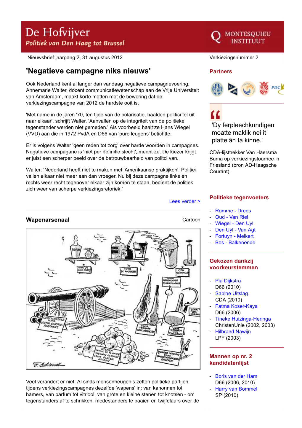 Nieuwsbrief De Hofvijver