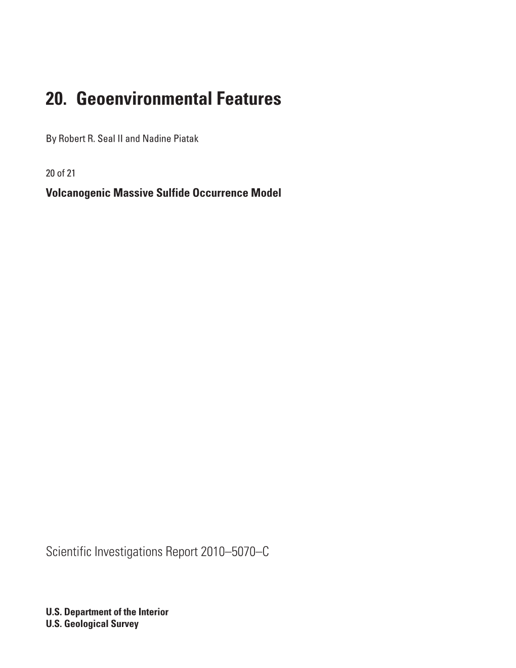 20. Geoenvironmental Features